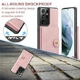 thumbnail image 3 of Case for Galaxy S22 Ultra, Wallet Case w/Magnetic Credit Card Holder [Kickstand Feature][4 Card Slot] Detachable Cover fit Magnetic Car Mount, Case Compatible w/Samsung Galaxy S22 Ultra- Pink, 3 of 9