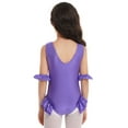 thumbnail image 4 of Sholeno Girls Acrobat Circus Show Costume Ruffles Leotard with Arm Sleeves Halloween Cosplay Outfits Lavender 6, 4 of 7