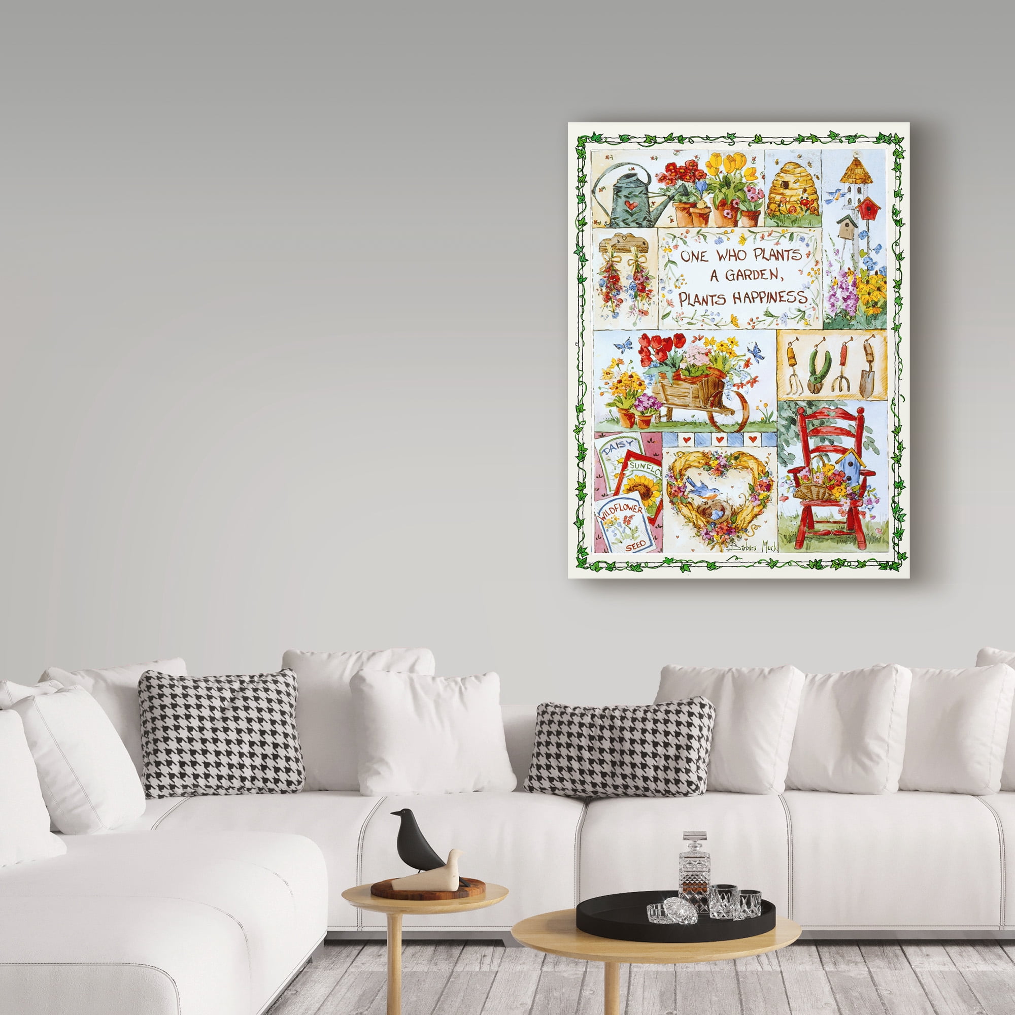 Trademark Fine Art 'Friends Are Flowers In Lifes Garden' Canvas Art by Barbara Mock