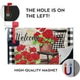 thumbnail image 3 of Welcome Spring Geranium Flower Mailbox Cover Magnetic Standard Size 21" x 19", Red Floral Buffalo Plaid Check Post Letter Box Wrap Decor Summer Farmhouse Garden Yard Outdoor Decoration, 3 of 6