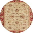 thumbnail image 1 of Ahgly Company Tapis Intérieur Ronds Abstraits Orange Orientaux pour Aire, 5 Pieds Rond, 1 of 6