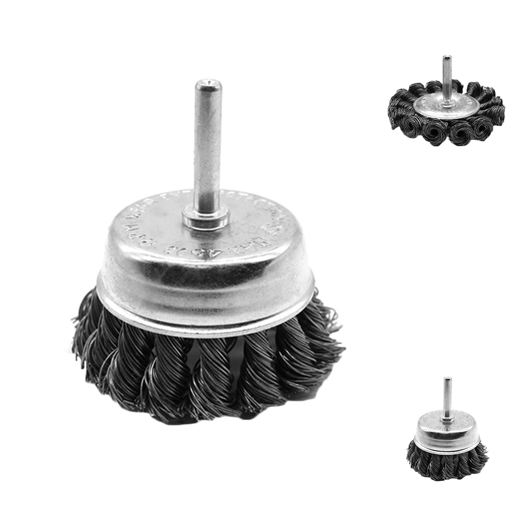 Drill Accessories Rust Removal Heavy-Duty Industrial Grade Brush for Surface Conditioning Katzco Wire Wheel Set with 1/4 Inch Shank 6 Pack Power Tools 