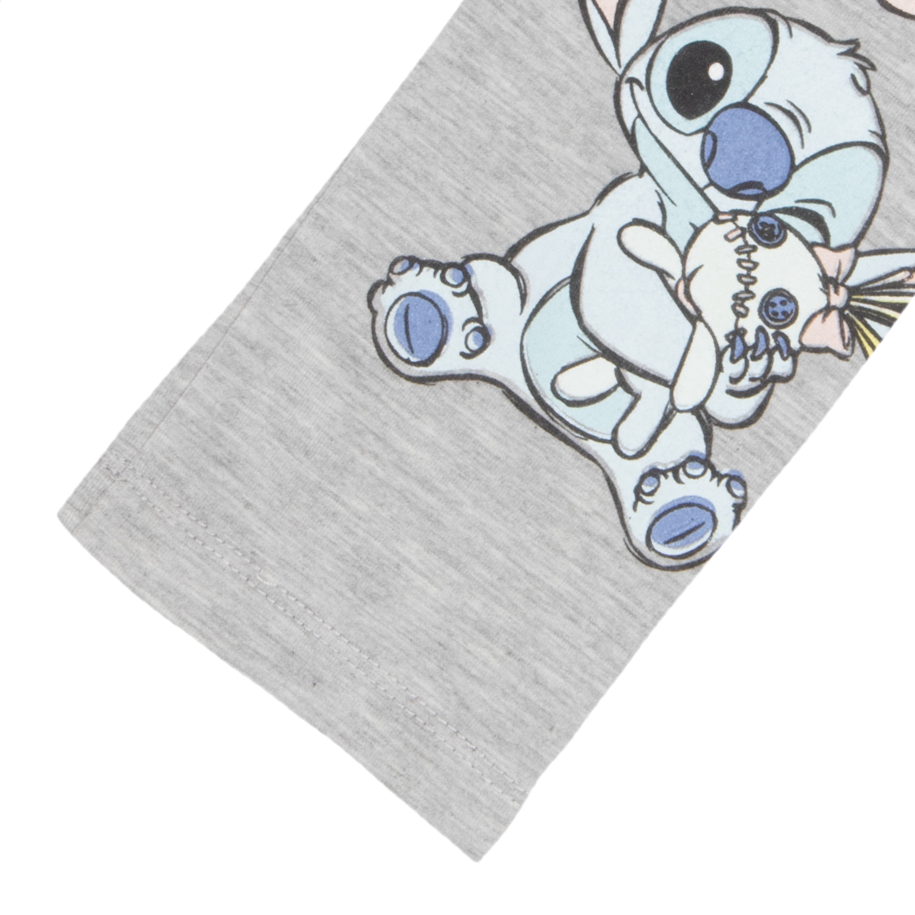 Disney Lilo & Stitch Girls Ruffle Sleeve T-Shirt & Leggings - Stitch and Scrump - 2-Piece Bundle Set for Kids (Sizes 2T-6X)