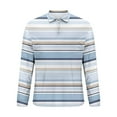 thumbnail image 5 of Fnnxeal Mens Polo Shirts Collar Long Sleeve Breathable Casual Fall Winter Sky Blue Polo Shirts for Men Size L, 5 of 5