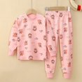 thumbnail image 1 of Conjunto de pijamas de manga larga para niños y niñas, ropa de dormir de algodón de invierno, pijamas de Navidad de dibujos animados de gato, 3, 5, 7, 9, 11T, 1 of 4
