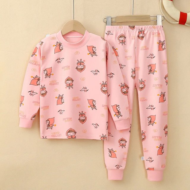 Conjunto de pijamas de manga larga para niños y niñas, ropa de dormir de algodón de invierno, pijamas de Navidad de dibujos animados de gato, 3, 5, 7, 9, 11T