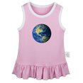 thumbnail image 1 of Nature Earth Pattern Dresses For Baby, Newborn Babies Skirts, Infant Princess Dress, 0-24M Kids Graphic Clothes (Pink Sleeveless Dresses, 12-18 Months), 1 of 4