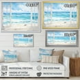 thumbnail image 5 of Designart "Tranquility by the Beach Window Views II" Extra Large Coastal Framed Wall Art - Coastal Blue Coastal Windows Entryway Framed Wall Art, 5 of 7