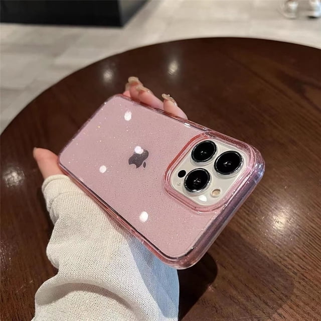 Étui Transparente Pailletée de Luxe pour iPhone 15 14 13 Pro Max Antichoc Souple