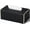 Black, variant on Tissue Box Cover,White Rectangle Leather Tissue Box Holder with Gold-Tone Edging Decoration,Decorative Tissue Cover for Bathroom Toilet Bedroom Living Room Table Desk Office (White, Rectangle)