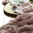 thumbnail image 4 of Balsa Circle 10 Feet Dusty Rose Cotton Cheesecloth Gauze Extra Table Runner Home Decorations, 4 of 8