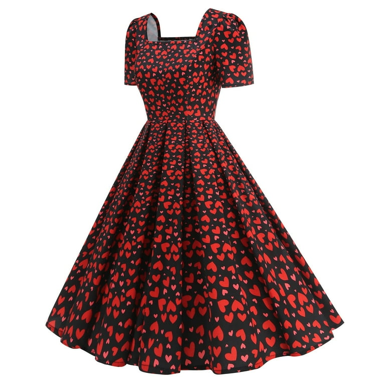hotojiny Formal Dresses for Women Valentine's Day Gifts Cute Heart Print Cocktail Dresses Trendy Flowy Short Sleeve Maxi Dress - Walmart.com hotojiny Formal Dresses for Women Valentine's Day Gifts Cute Heart Print Cocktail Dresses Trendy Flowy Short Sleeve Maxi Dress - Walmart.com