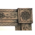 thumbnail image 3 of Brown Flower Tin Mirror, 3 of 3