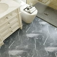 VEELIKE 12pcs Grey Marble Peel and Stick Floor Tiles for Bathroom ...