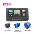thumbnail image 2 of 10A/20A/30A Intelligent Regulator Dual USB Port 12V 24V Solar Charge Regulator PWM Adjustable ,Safe to Use, 2 of 6