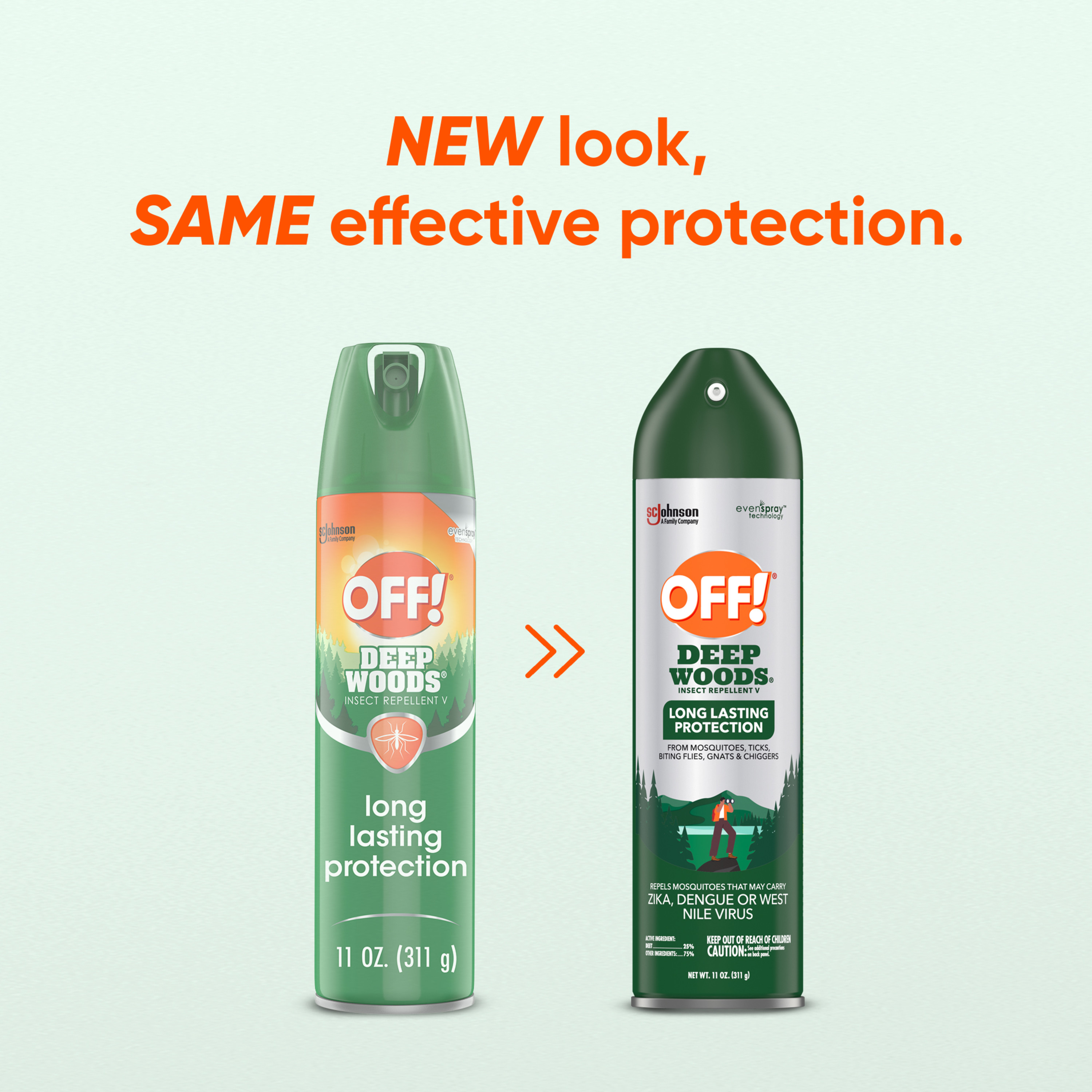 OFF! Deep Woods Insect Repellent V, Mosquito Bug Spray, Up to 8 Hours of Protection with DEET, 11 oz - image 5 of 17
