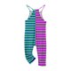 thumbnail image 5 of Odeerbi 5-14 Años Niñas Verano Mono Color Bloque Rayas Camisola Romper Primavera Casual Transpirable Cómodo Monos Correa Bib Pantalones Generales Traje de Juego, 5 of 8