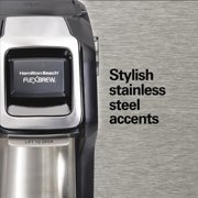 Hamilton Beach FlexBrew Coffee Maker, K Cup Pod Compatible Single Serve Coffee Maker & 12-Cup Coffee Pot, Black