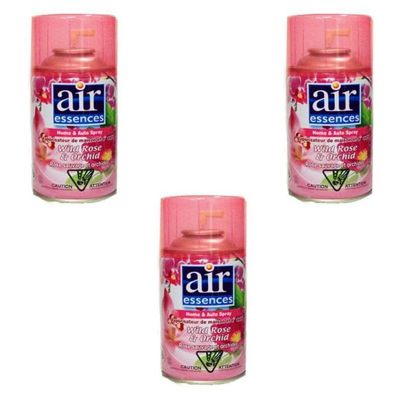 Air Essences Maison & Auto Spray- Rose Sauvage & Orchidée (250ml) (Pack de 3)