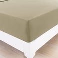 thumbnail image 4 of Unique Home Solid Bed Sheets Set - 2600 Supreme Collection - Plain 288F Double Brushed Microfiber - Wrinkle Free, Fade Resistant, Ultra Soft, Hypoallergenic -4pieces Quality Bedding Set (King, Beige), 4 of 4