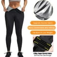 thumbnail image 6 of CARCOS Sauna Sweat Shapewear Pants High Waisted Corset Leggings for Women Thermo Workout Suit Weight Loss Leggings Silver,Small, 6 of 7