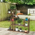 thumbnail image 4 of Gymax Étagère à Fleurs en Bois à 7 Niveaux Présentoir pour Plantes Étagère de Rangement Multifonctionnelle, 4 of 10