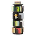 thumbnail image 1 of Ourlova 4 Tier 360 Rotating Stackable Bookshelf Tower Small Wooden Bookcase for Kids Waterproof Corner Display Storage Rack Narrow Book Organizer for Bedroom Study Room-Black, 1 of 7
