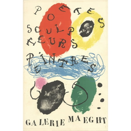 Miro Signed Lithograph - Joan Miro-Poets, Sculptors, Painters-1960 Lithograph