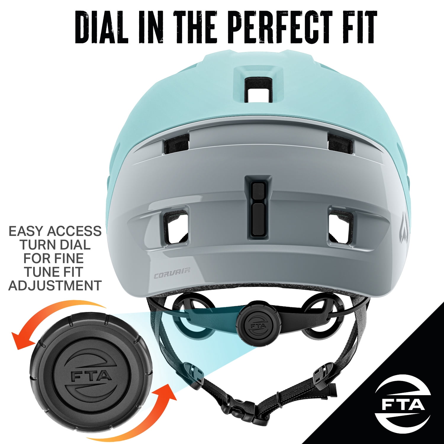 Wildhorn Corvair Mountain Bike Helmet, Crystal Blue, SM-MD