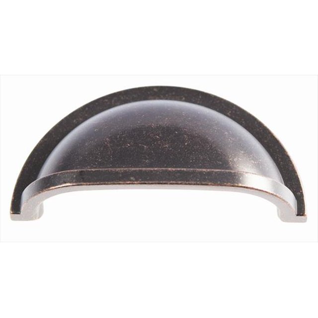 3 In. Williamsburg Dark Antique Copper Cup Cabinet Pull