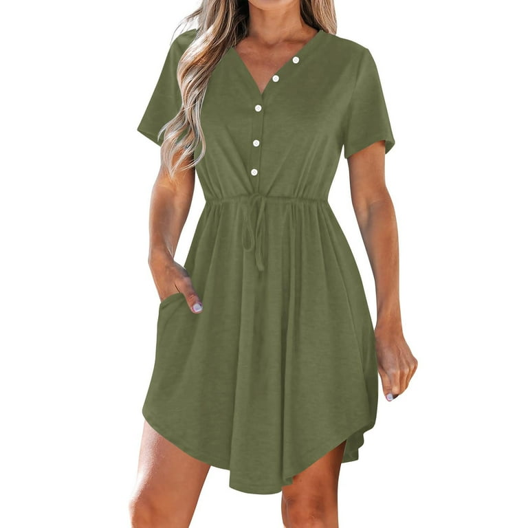 green mini shift dress Saltwater Sunrise Shift Dress In Green S / Green main image 1