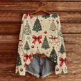 thumbnail image 1 of Chandails d'Hiver Grande Taille pour Femmes Chandails de Noël pour Femmes 2025 Col Rond Vacances d'Hiver Mignons Pullovers Kaki TTTG, 1 of 4