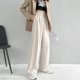 thumbnail image 1 of Pantalones de traje de cintura alta para mujer, estilo informal de oficina, lisos, de pierna ancha, holgados, de longitud completa, para primavera 2024, 1 of 6