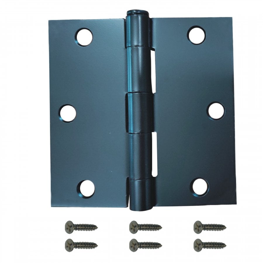 Steel door hinge 31/2"Square corner, Matt black,removable pin, door