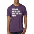 thumbnail image 1 of Wild Bobby,Father Husband Protector Hero Best Dad Husband Gift, Father's Day, Men Premium Tri Blend Tees, Vintage Purple, X-Large, 1 of 3