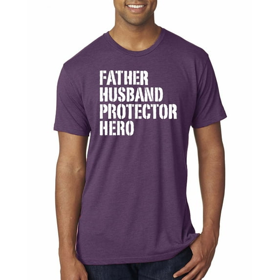 Wild Bobby,Father Husband Protector Hero Best Dad Husband Gift, Father's Day, Men Premium Tri Blend Tees, Vintage Purple, X-Large
