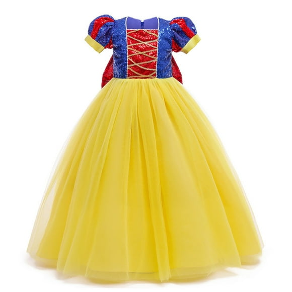 Princess Costume with Accessories for Little Girls Halloween Dress up Toddler Birthday Party Fancy Dresses 3-10 Years