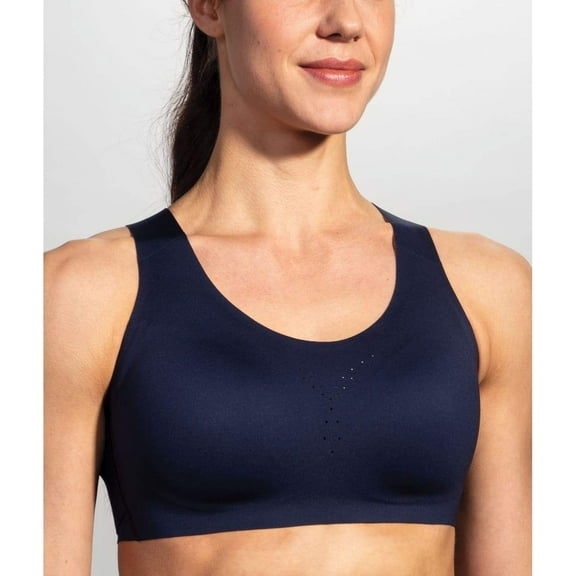 BROOKS Navy Dare Crossback DriLayer Sports Bra, US 30DD/E, UK 30DD, NWOT