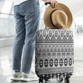 thumbnail image 2 of Black Geometric Triangle Gear Pattern Luggage Cover Fashion Suitcase Cover Baggage Covers Fit 25-28 Inch Luggage (Go Travel), 2 of 5