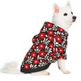 thumbnail image 2 of Daiia Red Floral Pets Wear Hoodies ,Pet Dog Clothes,Puppy Hoodies,Dog Hoodies Costumes Pet Sweaters-Size Name, 2 of 8