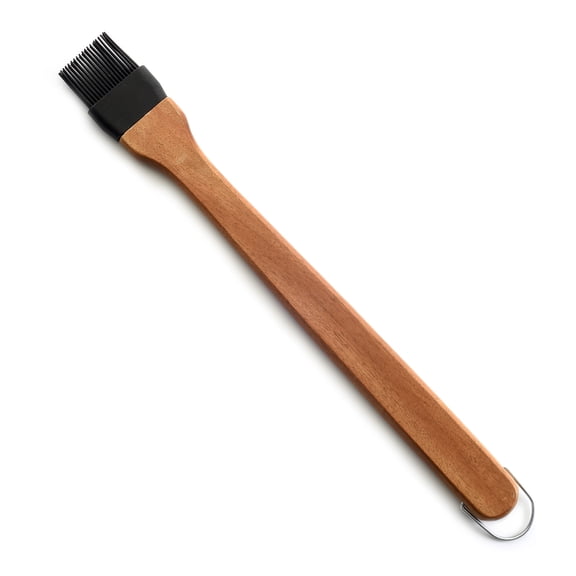 Norpro Basting Brush with Acacia Handle and Removable Silicone Bristles