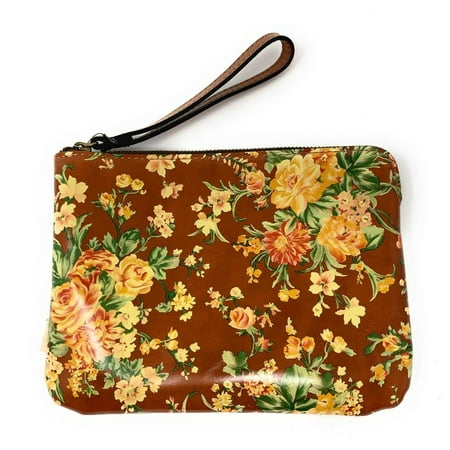 Patricia Nash Leather Cassini Wristlet, Vintage Botanical Garden
