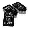 thumbnail image 2 of Inkdotpot Pack Of 100 Real Silver Foil Paper Tags Good Bye Tension Hello Pension Retirement Favor Hang Tags, 2 of 6