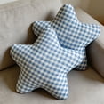 thumbnail image 4 of MMJ Grid Fabric Five Pointed Star Plush Cushion Soft Lumbar Throw Pillow for Sofa Bedroom Living Room Home Decorative, 4 of 7