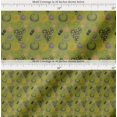 thumbnail image 2 of Soimoi Green Cotton Poplin Fabric Mix Fruits Printed Craft Fabric by the Yard 42 Inch Wide, 2 of 7