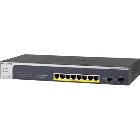UPC: 0606449119039 | NETGEAR 10-Port Gigabit Ethernet Smart Managed Pro PoE Switch (GS510TPP)
