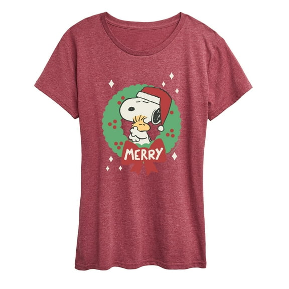 Peanuts - Merry Christmas Snoopy - Women's Short Sleeve Graphic T-Shirt