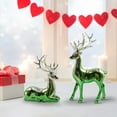 thumbnail image 5 of Colorful Couple Deer Figurines, A Pair of Romantic Love Deer Statues for Home Decor, Valentine‘s Day Gift for Her/Him, Living Room TV Cabinet Shelf Decorations, Plastic Animal Ornaments, 5 of 9