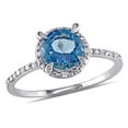 thumbnail image 1 of Bague Solitaire Topaze Bleue 1.60 Carat (ctw) en Or Blanc 10K, 1 of 4