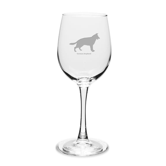 German Shepherd 12 oz Classic White Wine Glass